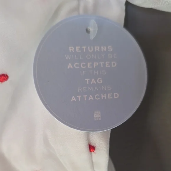 The Hill House Matilda Dress, White Dress with Cherry Red Dots - Picture 5 of 6